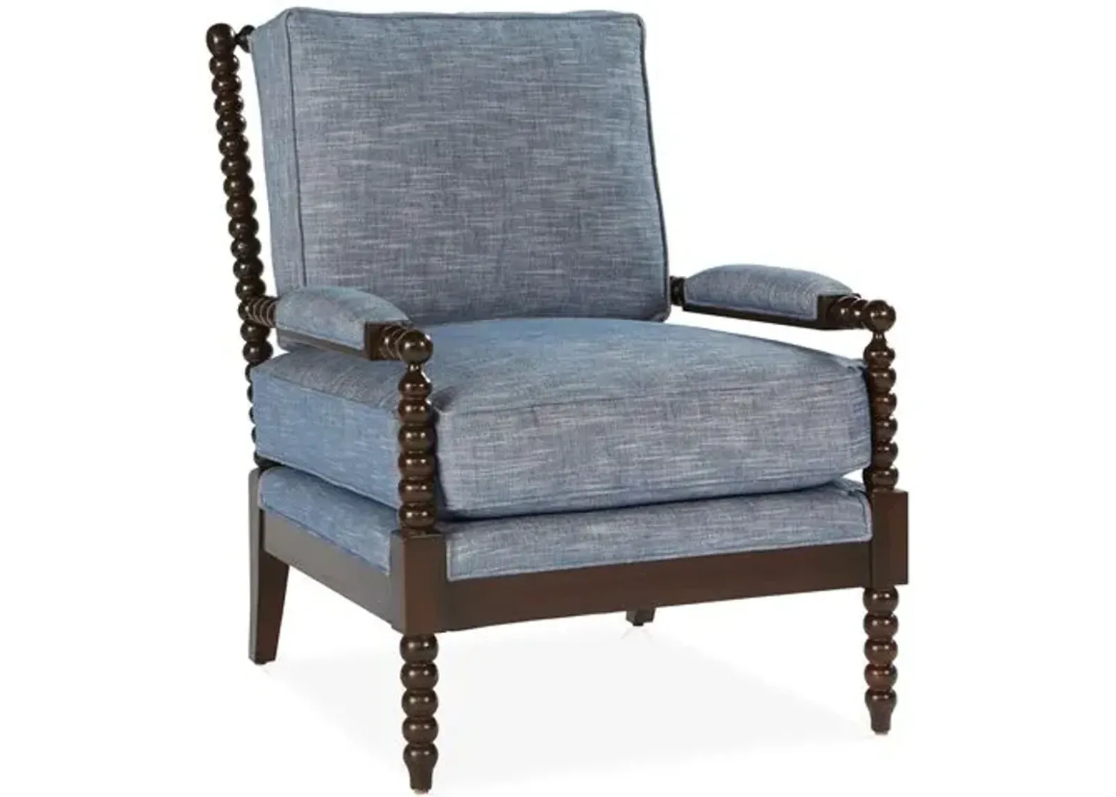 Bankwood Spindle Chair - Chambray Crypton - Miles Talbott - Blue