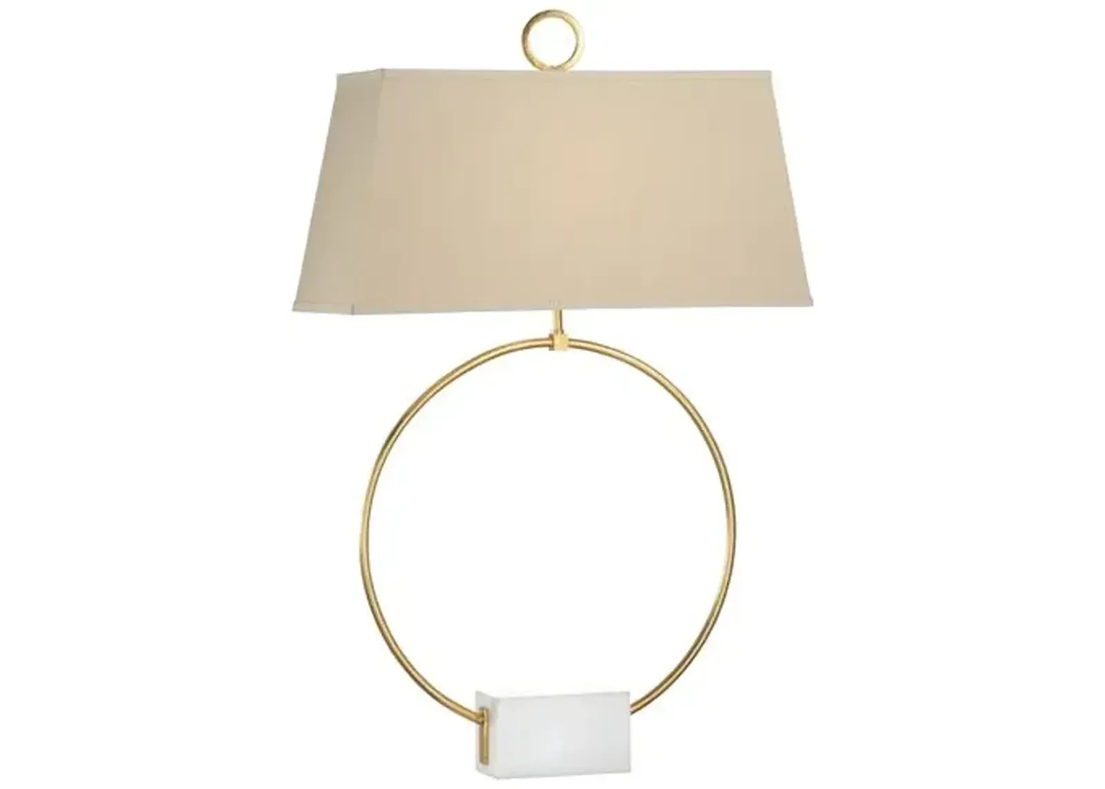 Ring Marble Table Lamp - Gold/White - Chelsea House