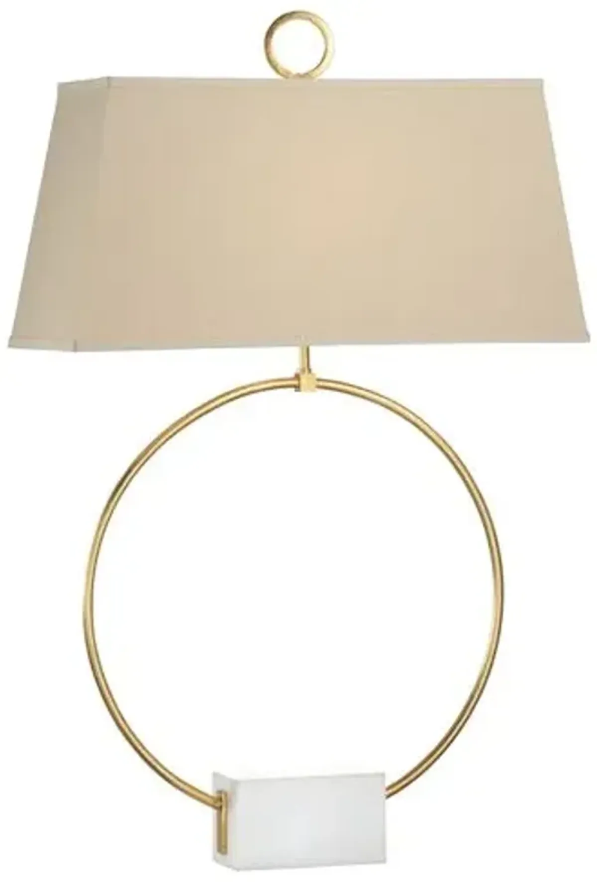 Ring Marble Table Lamp - Gold/White - Chelsea House