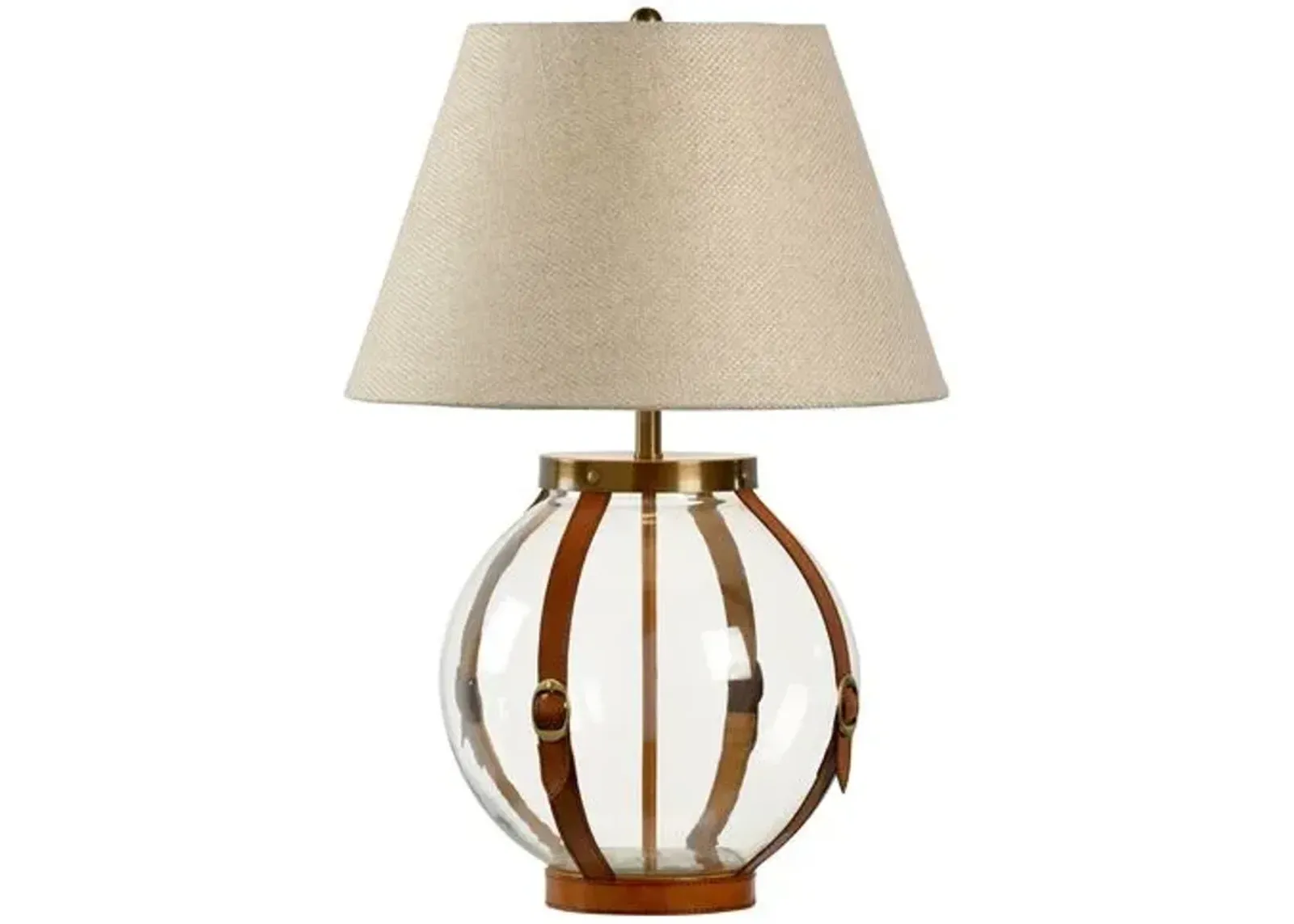 Sierra Table Lamp - Clear/Chestnut - Chelsea House