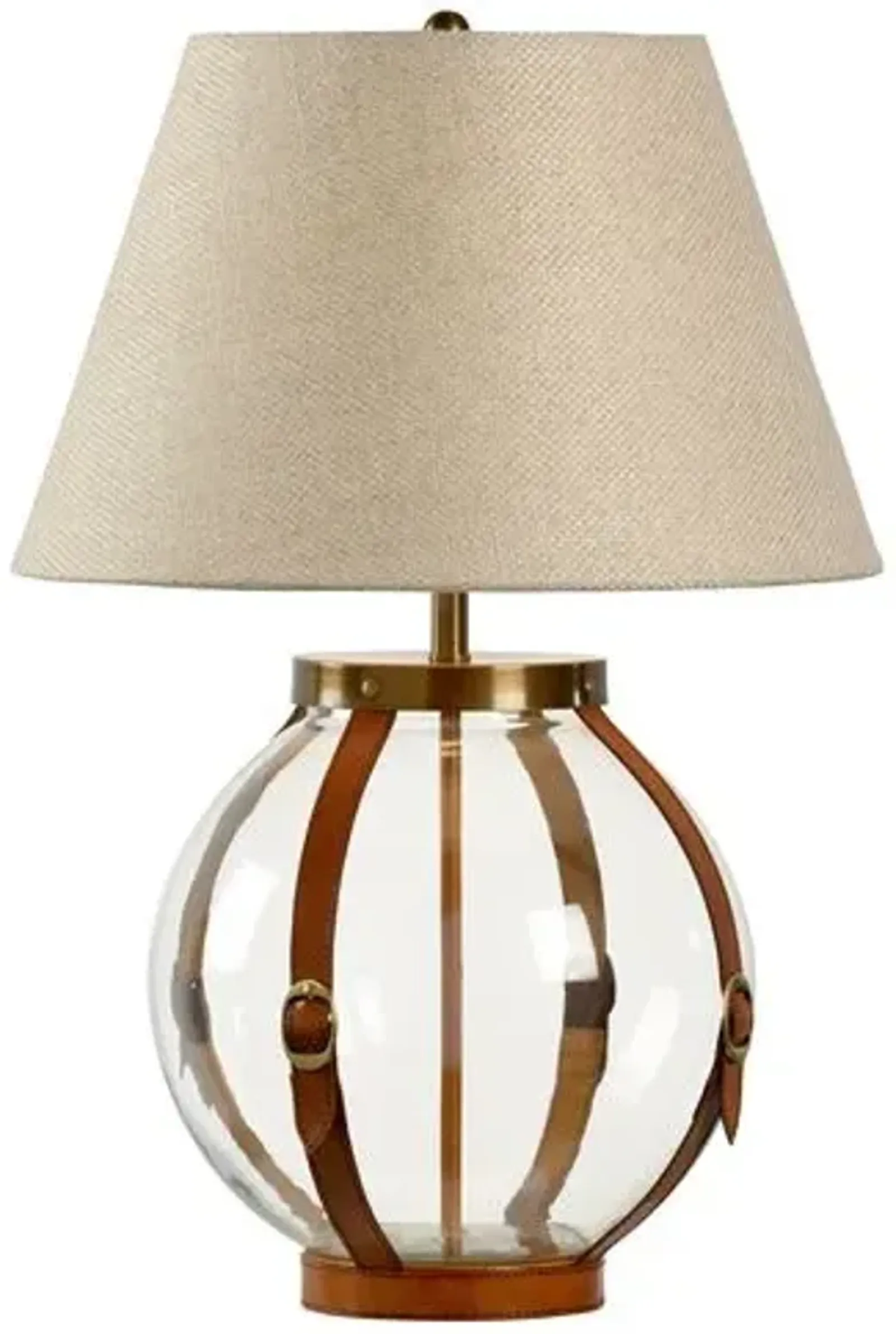 Sierra Table Lamp - Clear/Chestnut - Chelsea House