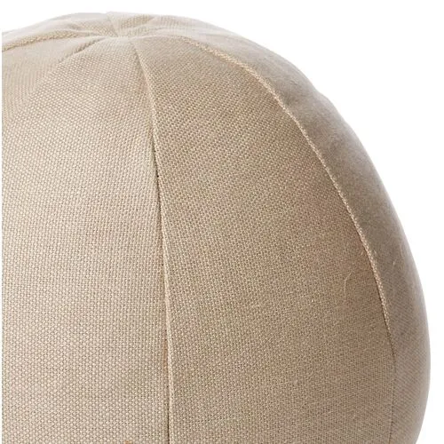 Emma 12x12 Ball Pillow - Dune Linen