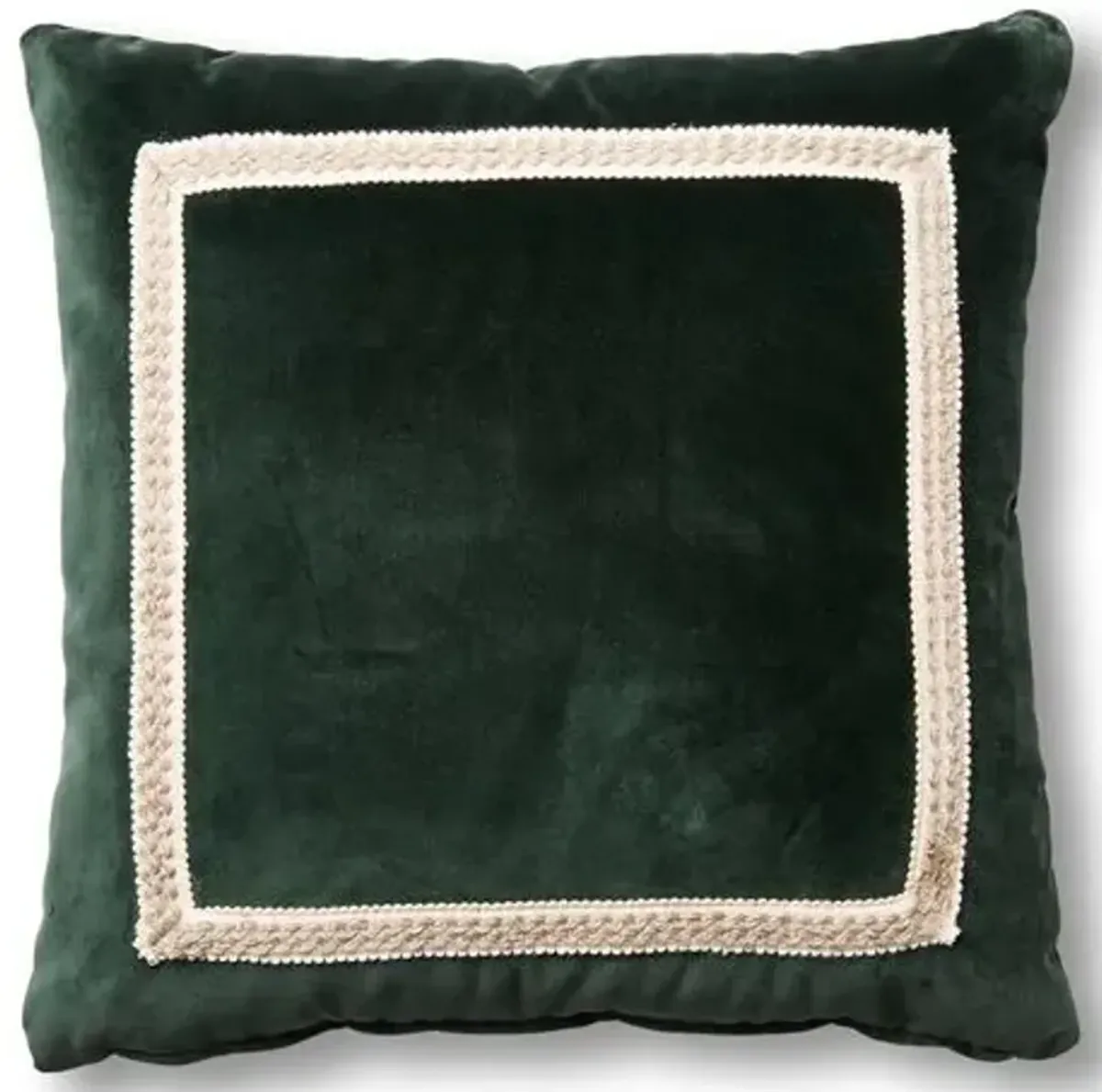 Mallory 19x19 Pillow - Forest Velvet