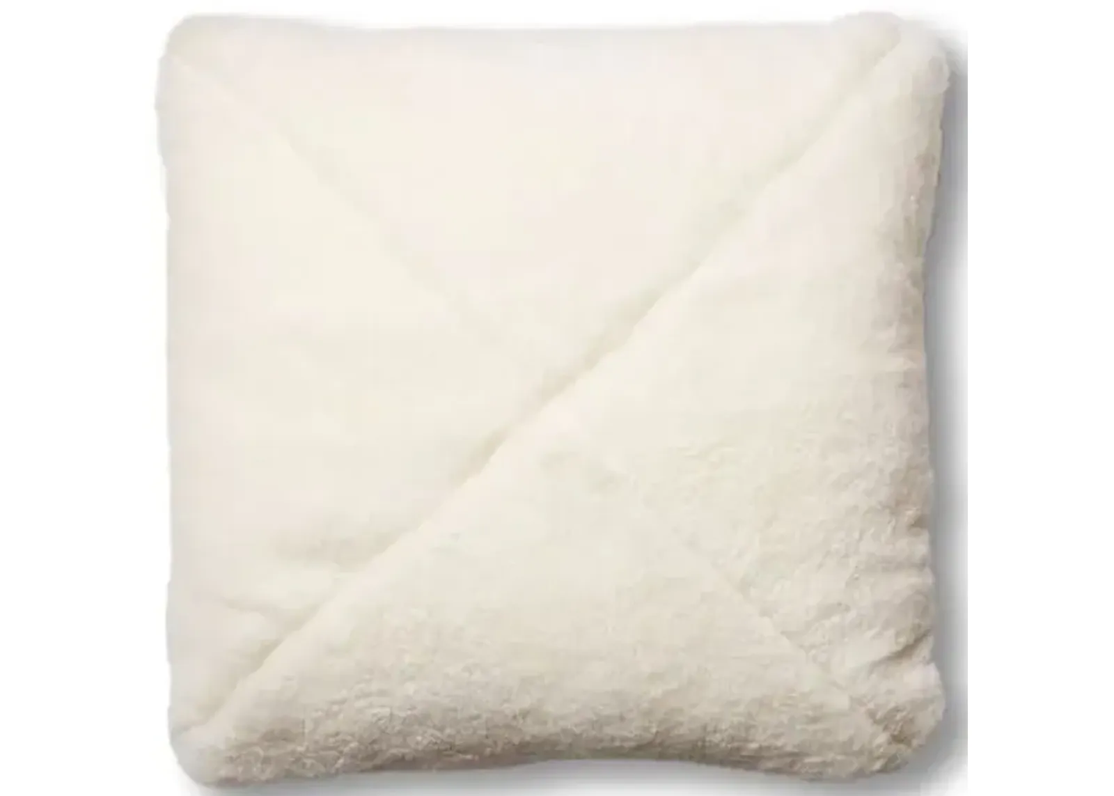 Rae 19x19 Pillow - Ivory Shearling/Saddle