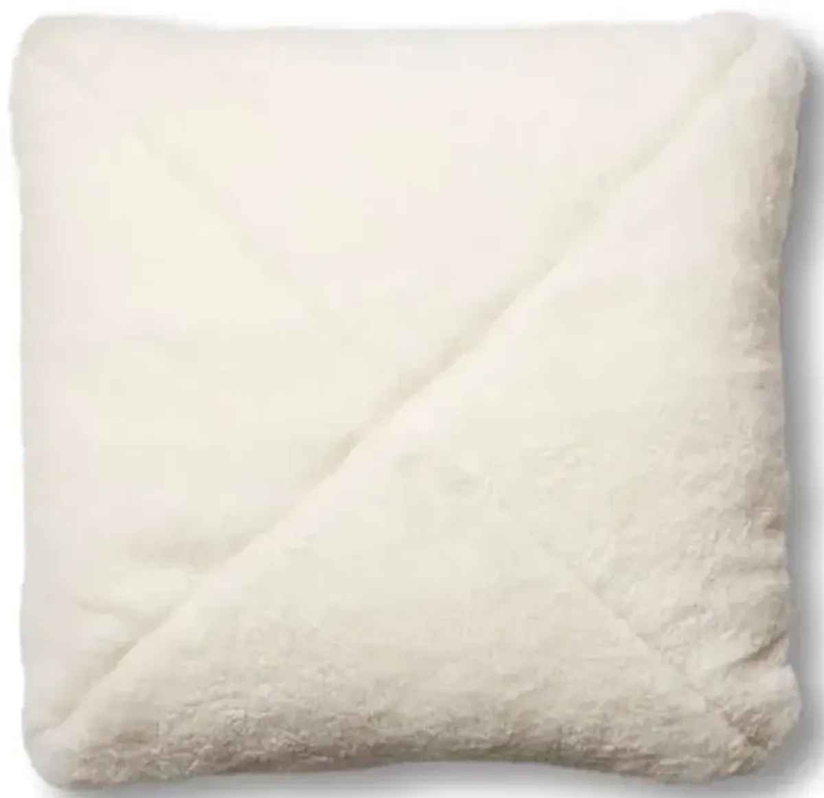 Rae 19x19 Pillow - Ivory Shearling/Saddle