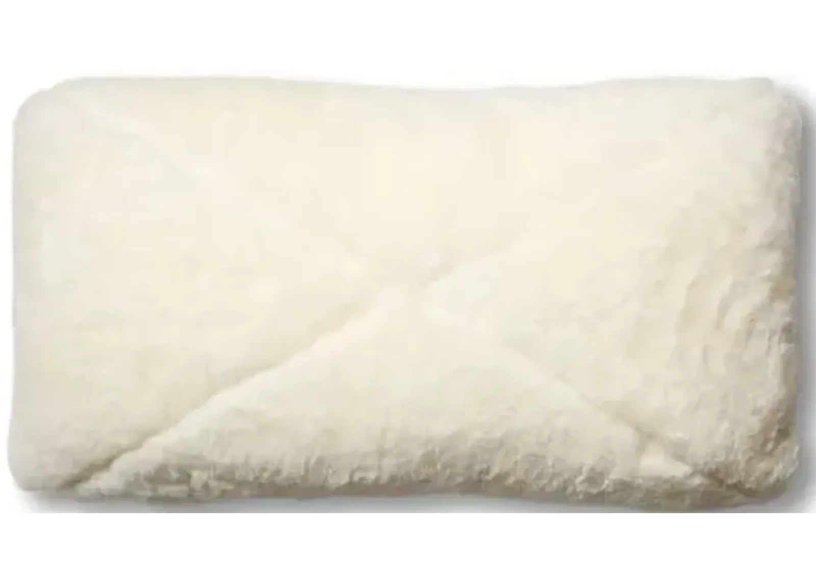 Rae 12x23 Lumbar Pillow - Ivory Shearling/Saddle