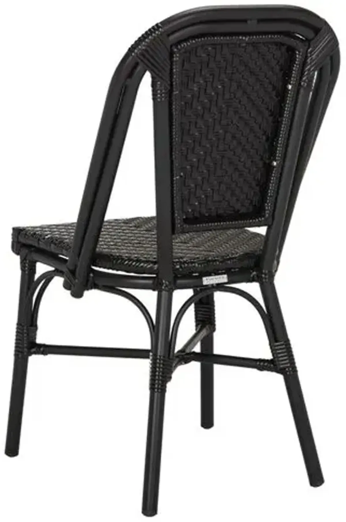 Set of 2 Aliza Stacking Outdoor Side Chairs - Black