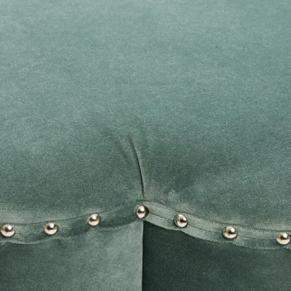 Kate Scallop Velvet Ottoman