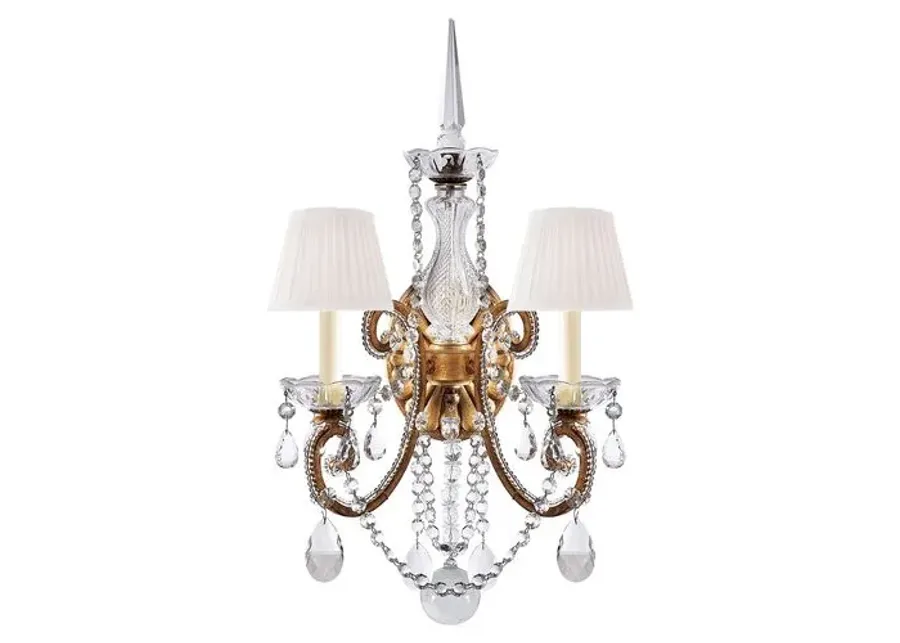 Ralph Lauren Home - Visual Comfort - Adrianna Crystal Double 2-Light Sconce - Gold