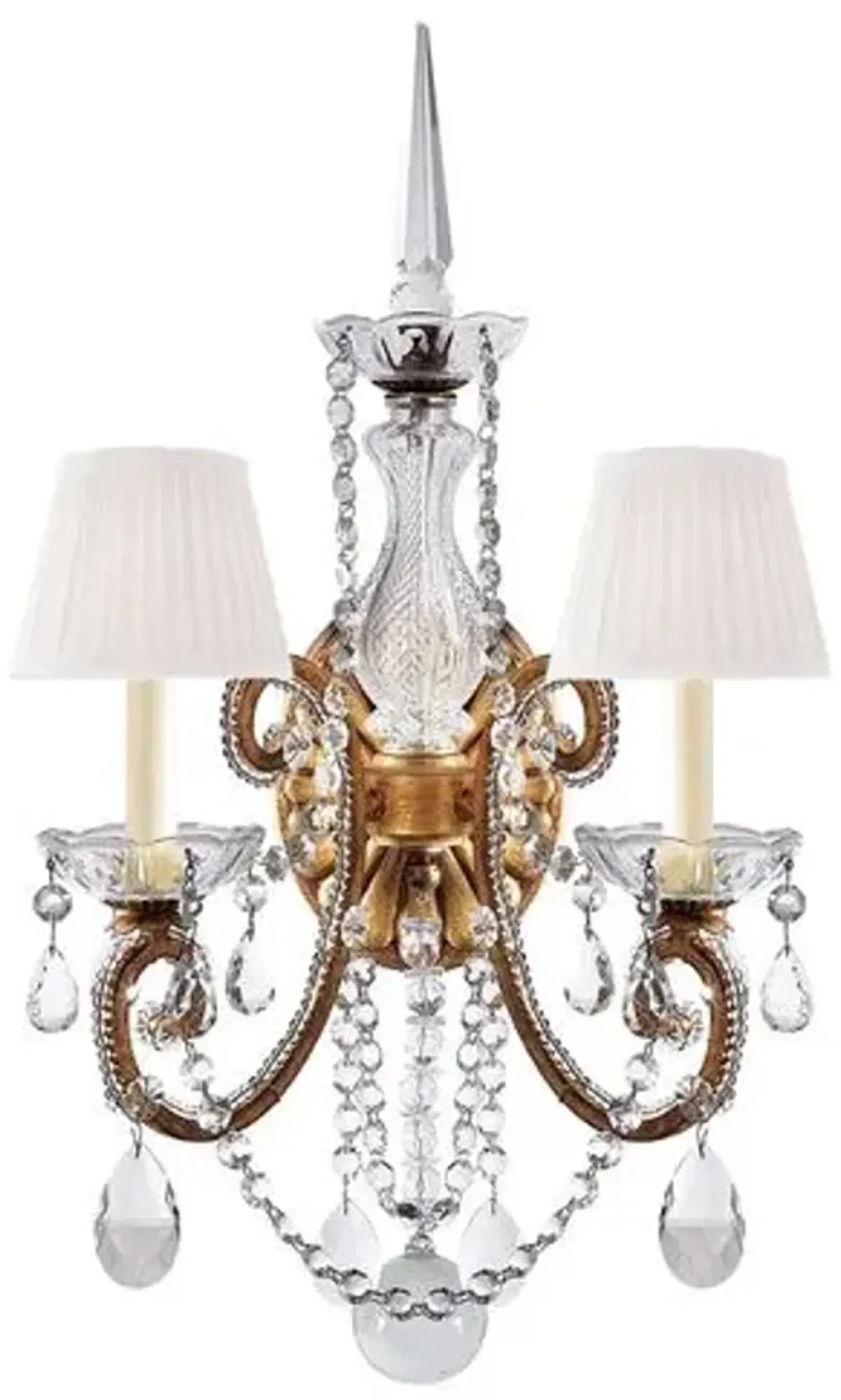 Ralph Lauren Home - Visual Comfort - Adrianna Crystal Double 2-Light Sconce - Gold