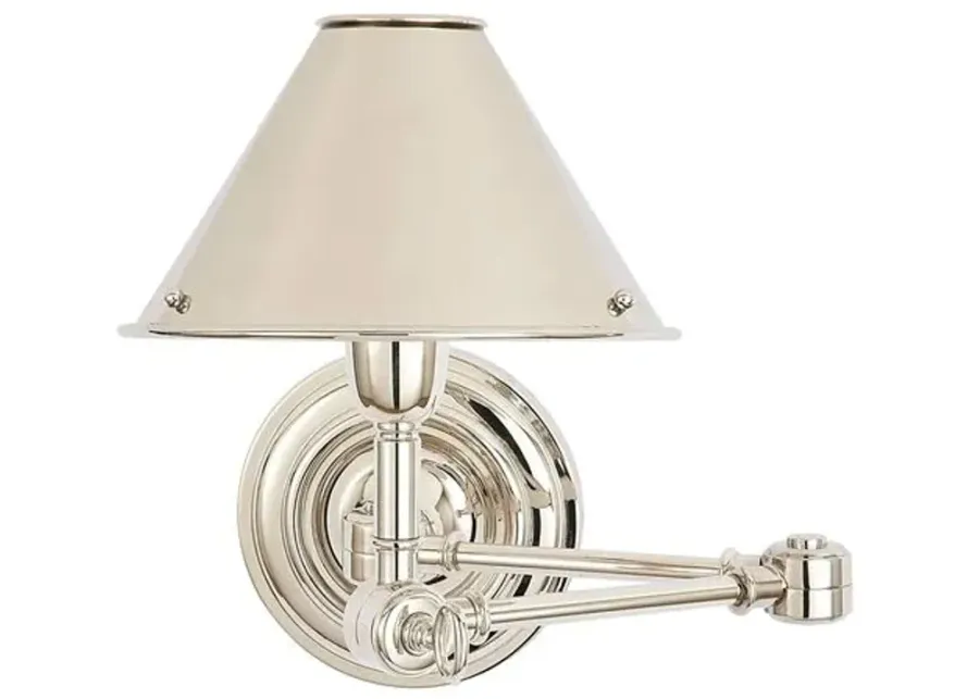 Ralph Lauren Home - Visual Comfort - Anette Swing-Arm Wall Sconce - Silver