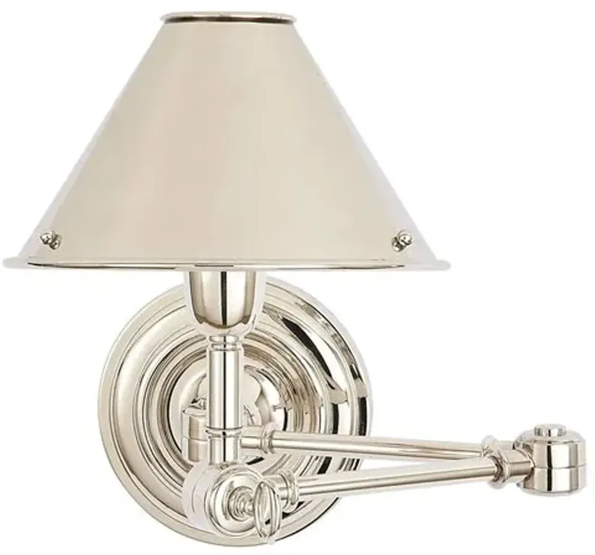 Ralph Lauren Home - Visual Comfort - Anette Swing-Arm Wall Sconce - Silver