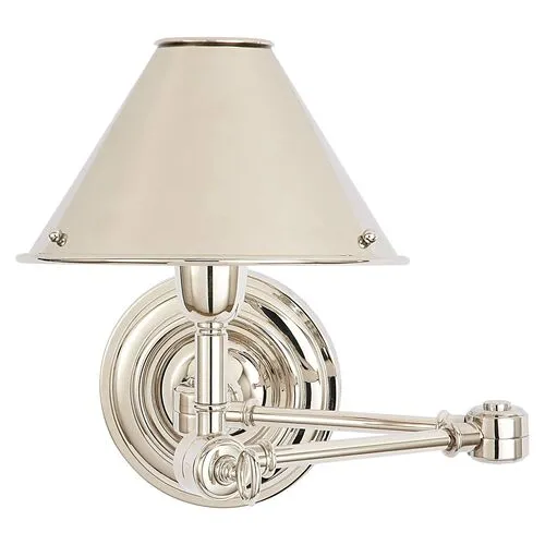 Ralph Lauren Home - Visual Comfort - Anette Swing-Arm Wall Sconce - Silver