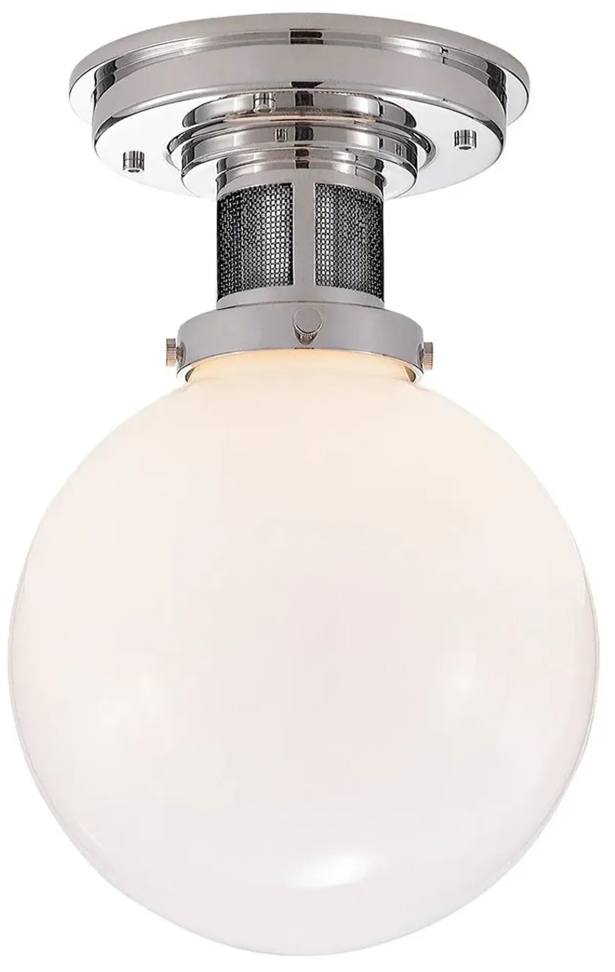 Ralph Lauren Home - Visual Comfort - McCarren Small Semi-Flush Mount - Silver