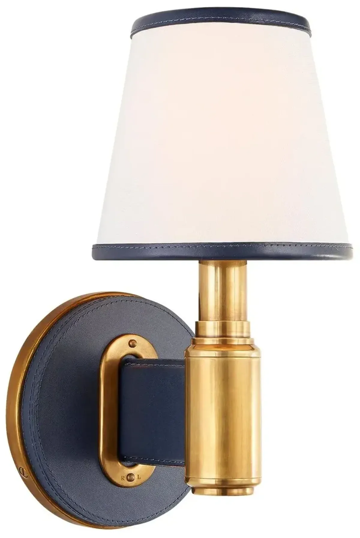 Ralph Lauren Home - Visual Comfort - Riley Single Sconce - Leather - Blue