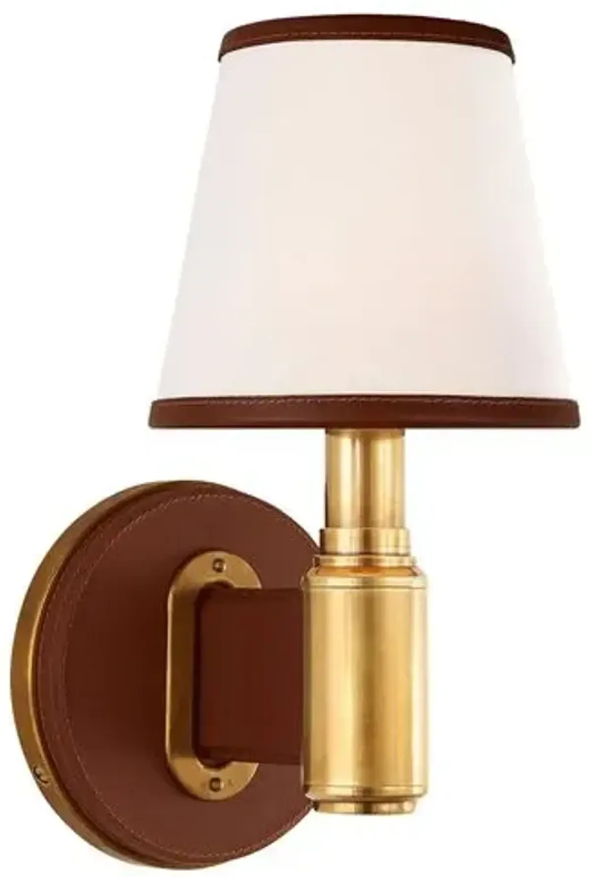 Ralph Lauren Home - Visual Comfort - Riley Single Sconce - Leather - Brown