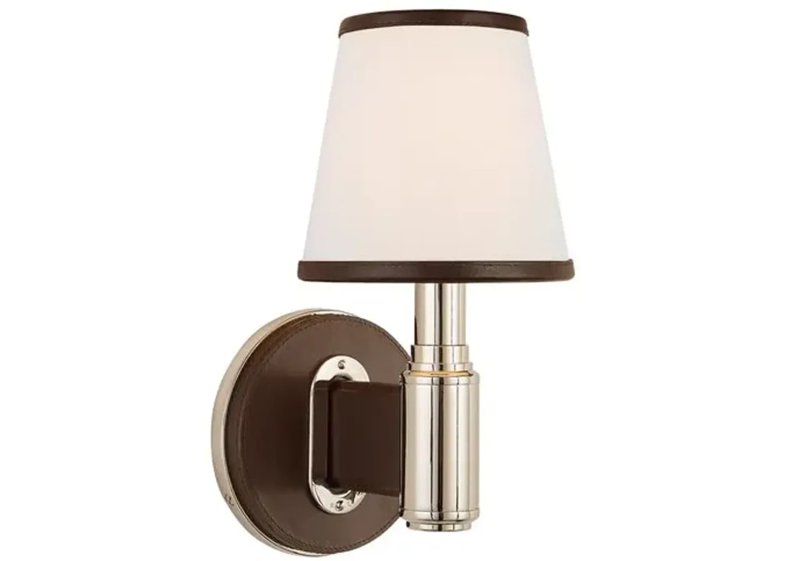 Ralph Lauren Home - Visual Comfort - Riley Single Sconce - Leather - Brown