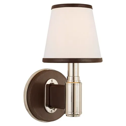 Ralph Lauren Home - Visual Comfort - Riley Single Sconce - Leather - Brown