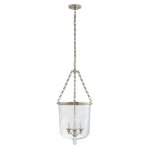 Ralph Lauren Home - Visual Comfort - Cambridge Medium Bell Lantern - Etched Glass - Silver