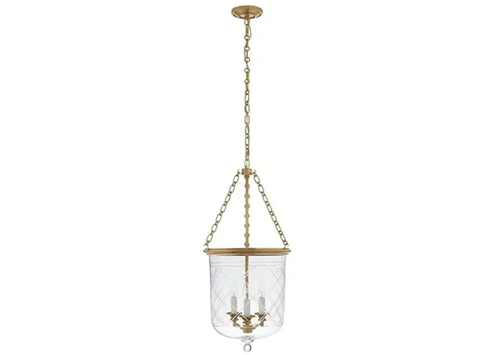 Ralph Lauren Home - Visual Comfort - Cambridge Medium Bell Lantern - Etched Glass - Gold