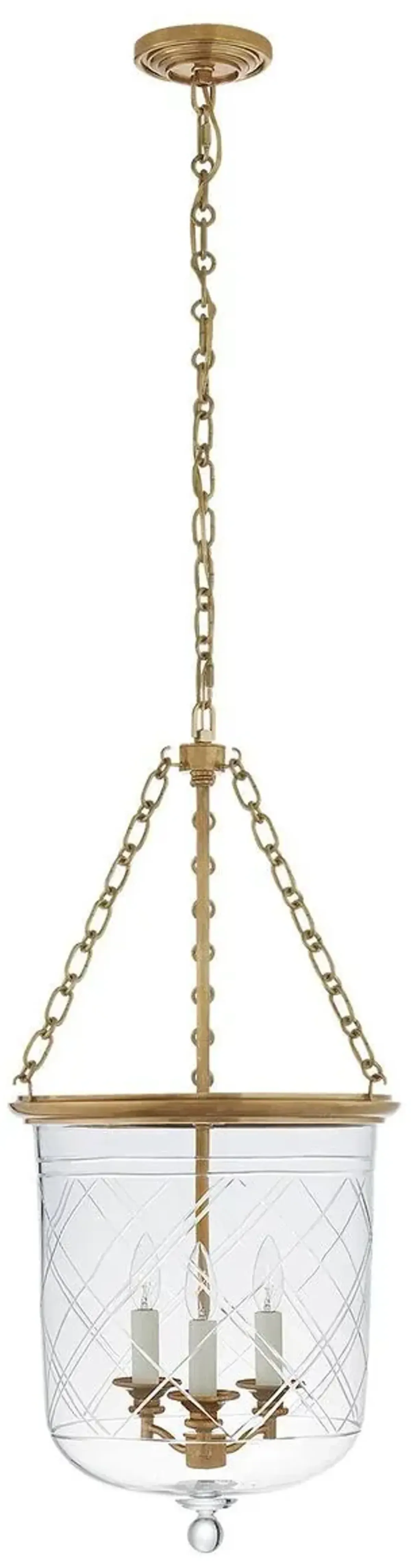 Ralph Lauren Home - Visual Comfort - Cambridge Medium Bell Lantern - Etched Glass - Gold