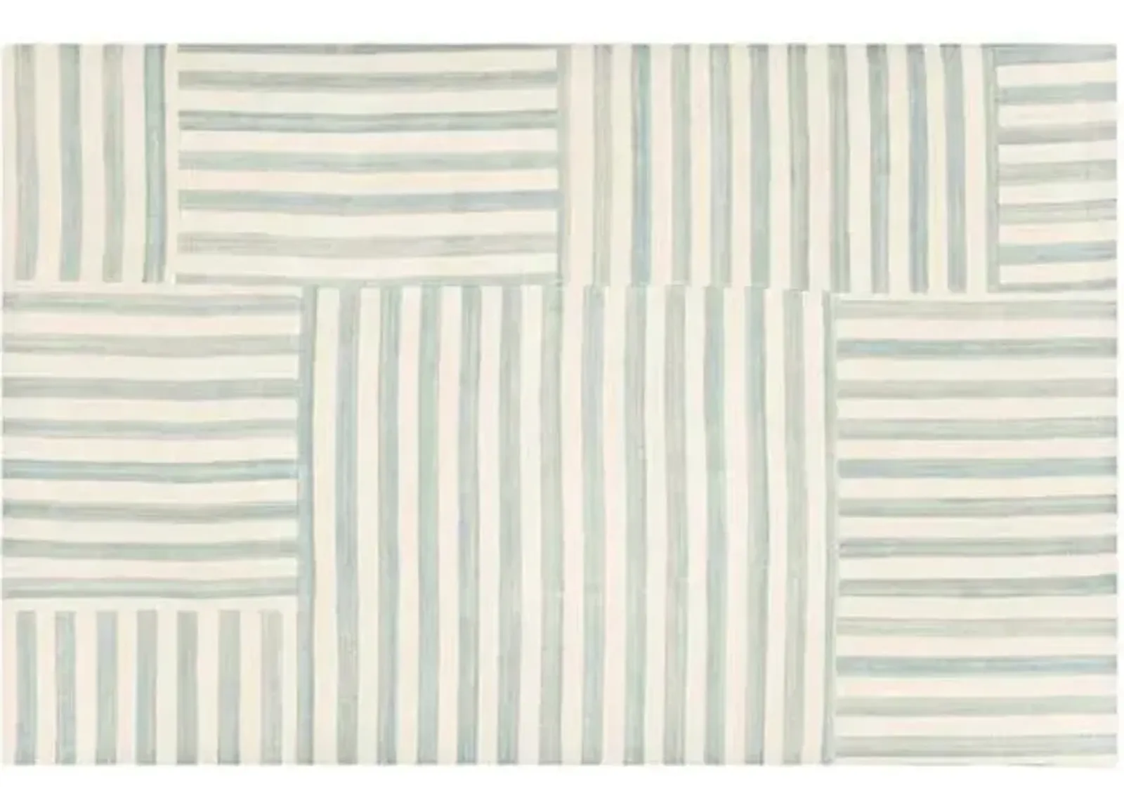 Canyon Stripe Patch Rug - Ralph Lauren Home - Ivory - Ivory