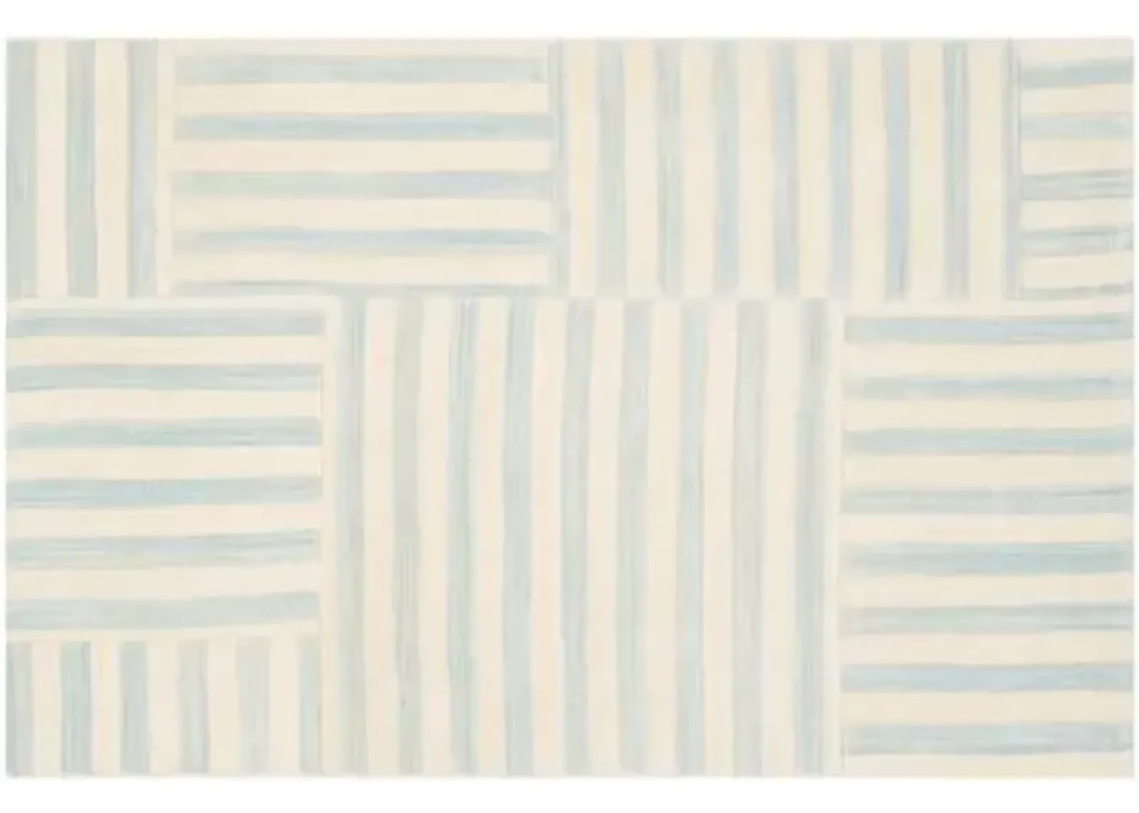 Canyon Stripe Patch Rug - Ralph Lauren Home - Ivory - Ivory