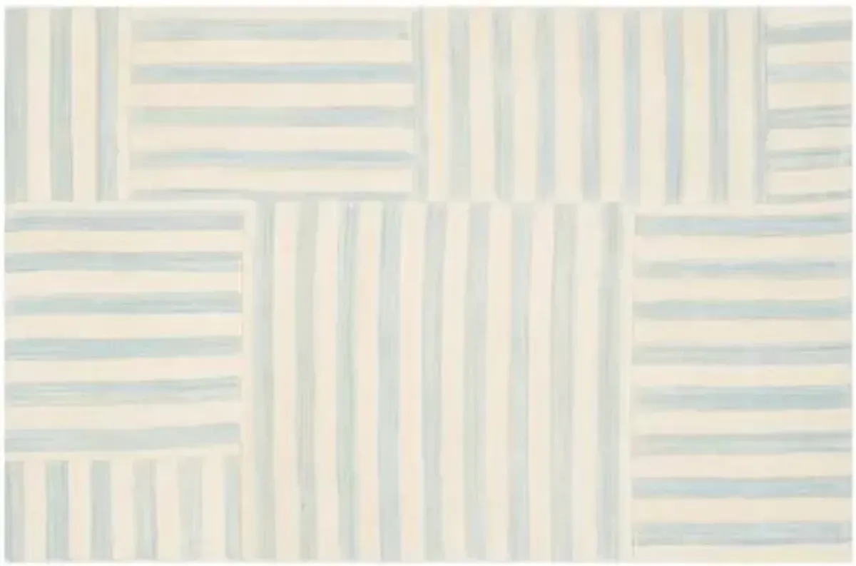 Canyon Stripe Patch Rug - Ralph Lauren Home - Ivory - Ivory