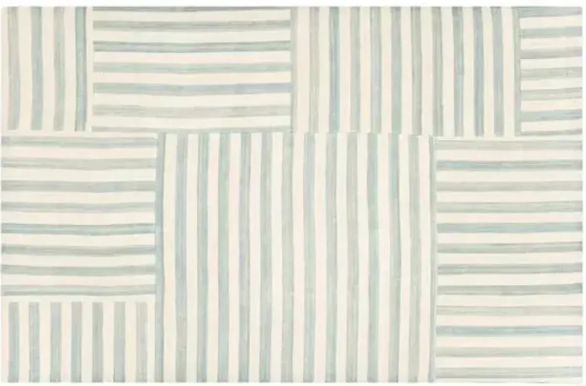 Canyon Stripe Patch Rug - Ralph Lauren Home - Ivory - Ivory