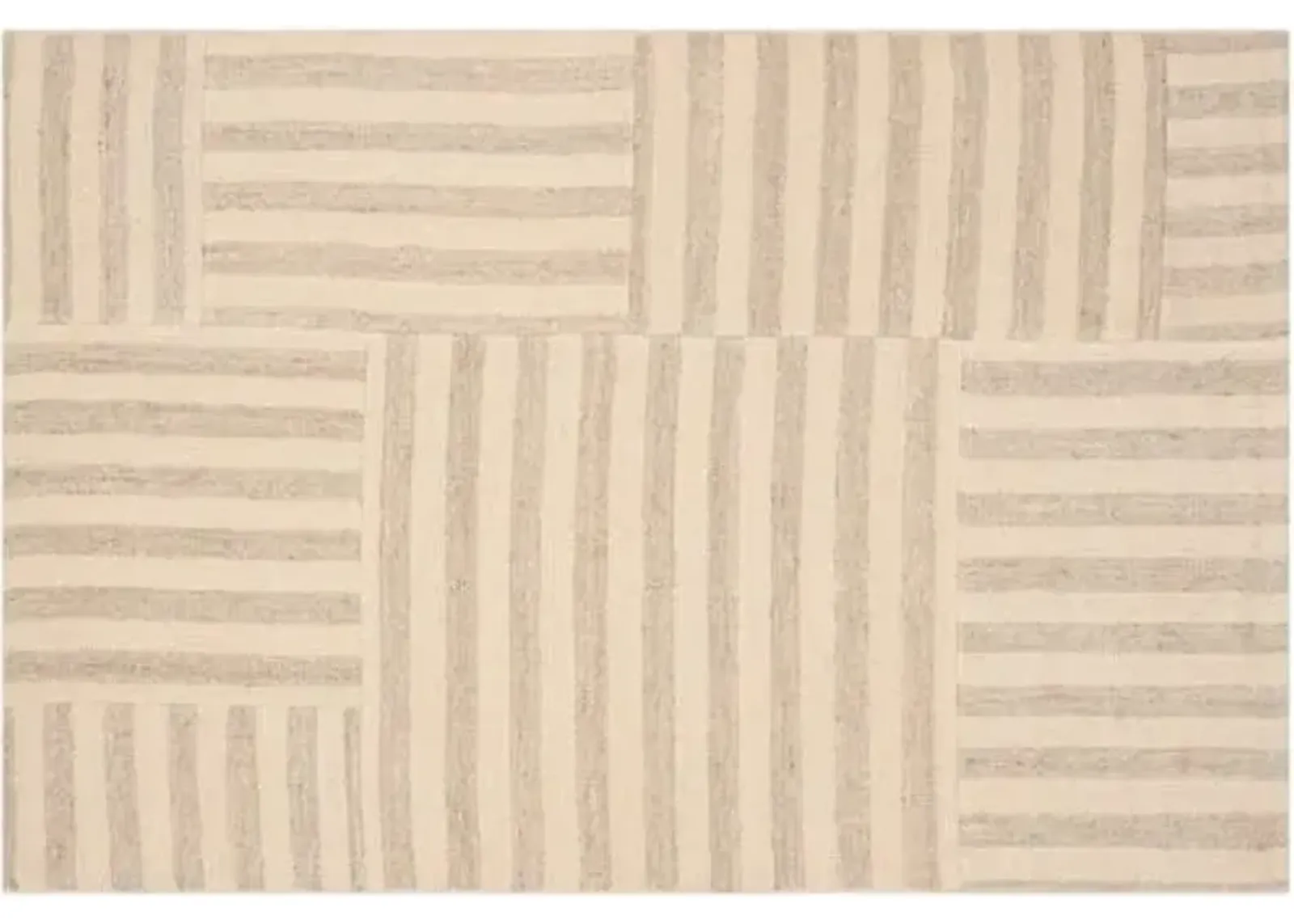 Canyon Stripe Patch Rug - Ralph Lauren Home - Beige - Beige