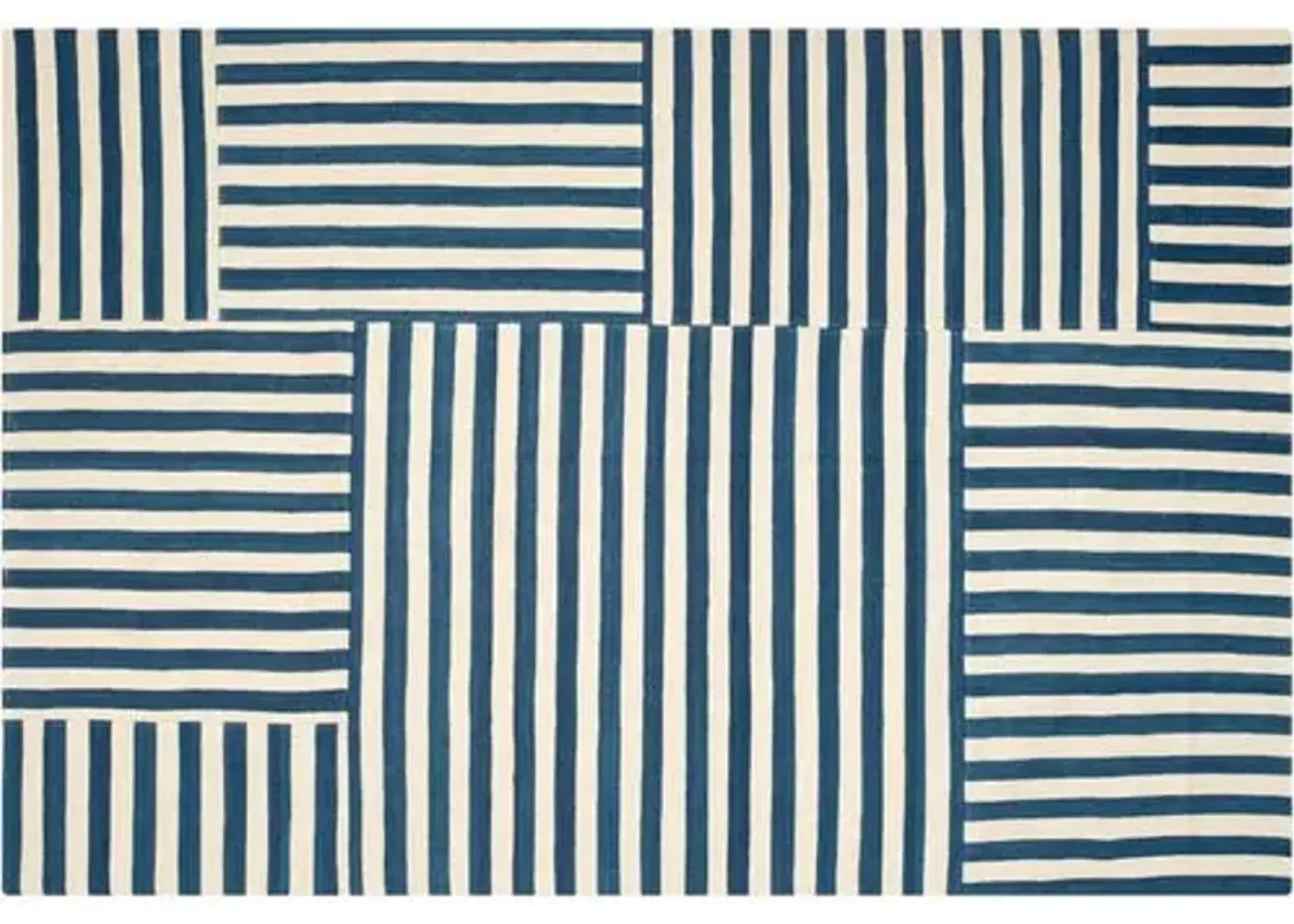 Canyon Stripe Patch Rug - Ralph Lauren Home - Blue - Blue