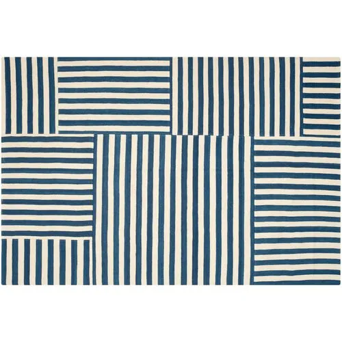 Canyon Stripe Patch Rug - Ralph Lauren Home - Blue - Blue