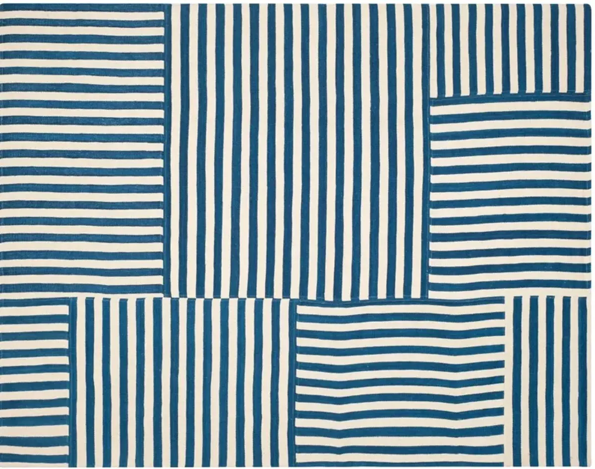 Canyon Stripe Patch Rug - Ralph Lauren Home - Blue - Blue
