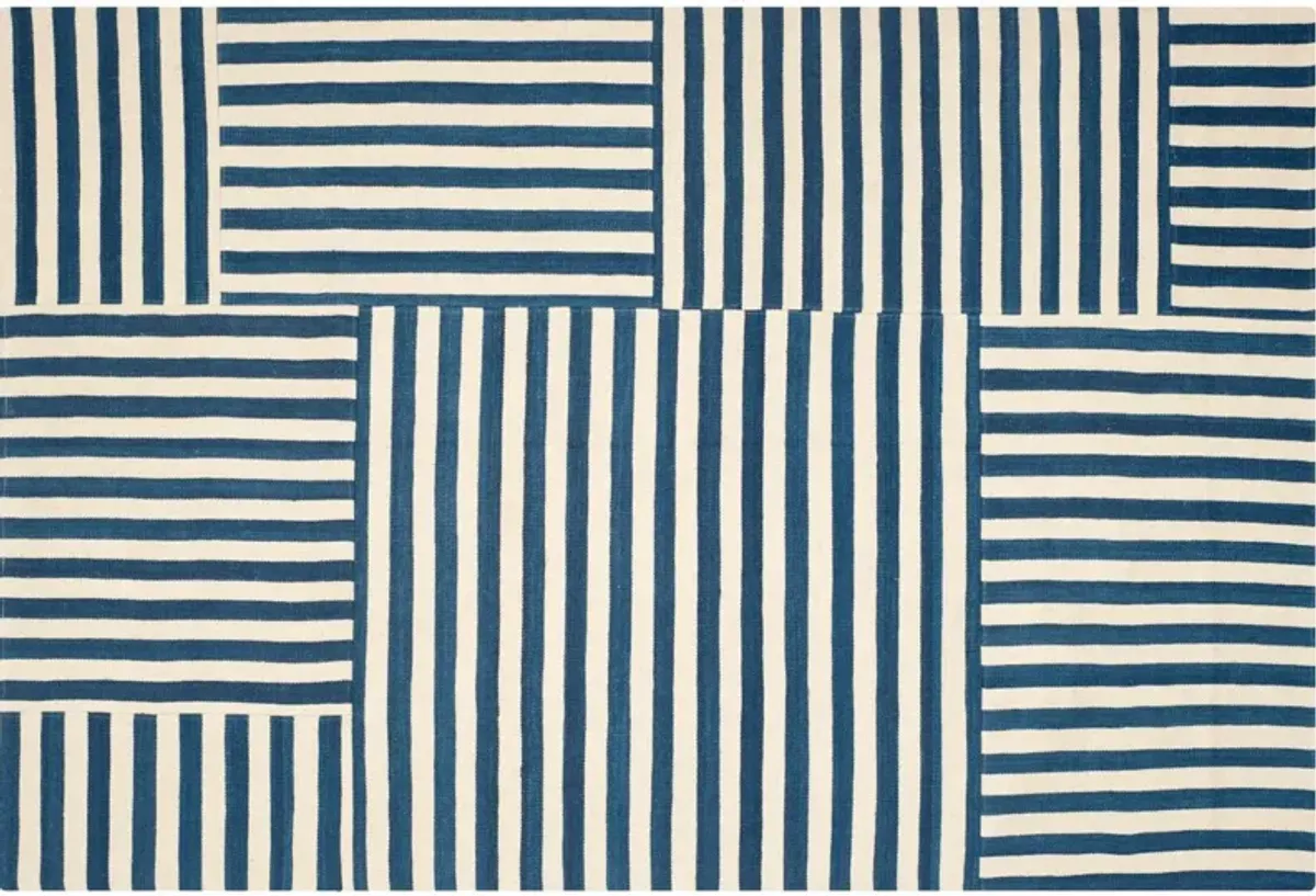 Canyon Stripe Patch Rug - Ralph Lauren Home - Blue - Blue