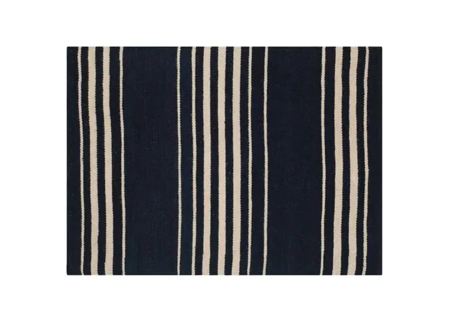 Bluff Point Stripe Rug - Ralph Lauren Home - Black - Black