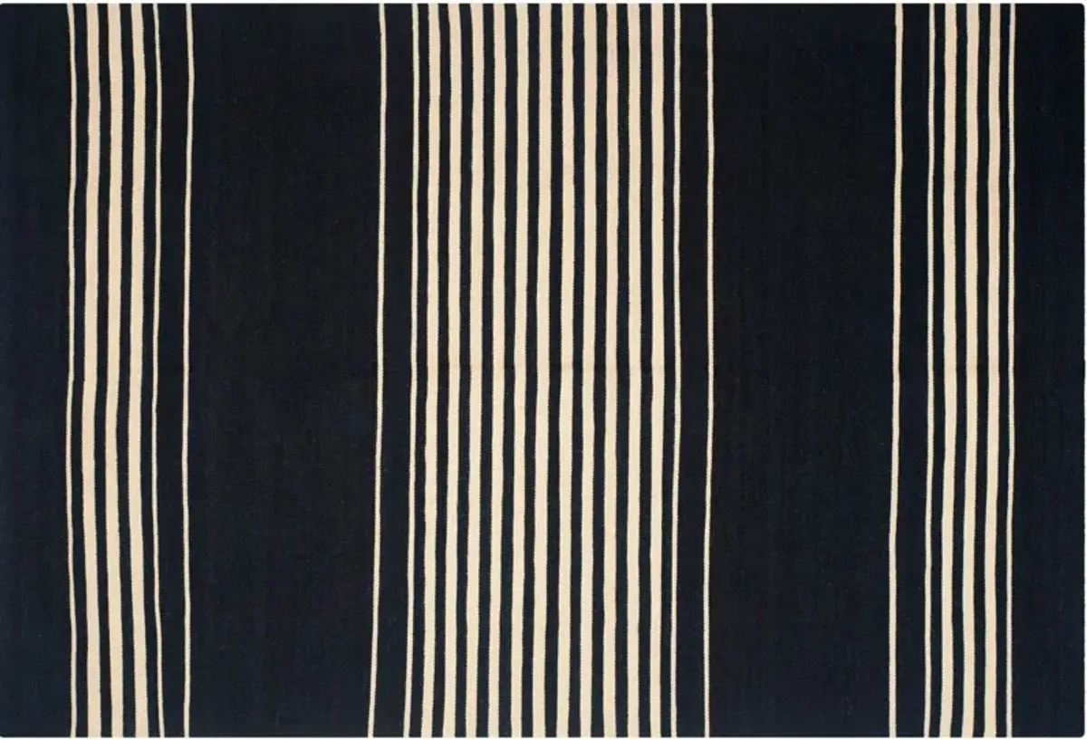Bluff Point Stripe Rug - Ralph Lauren Home - Black - Black