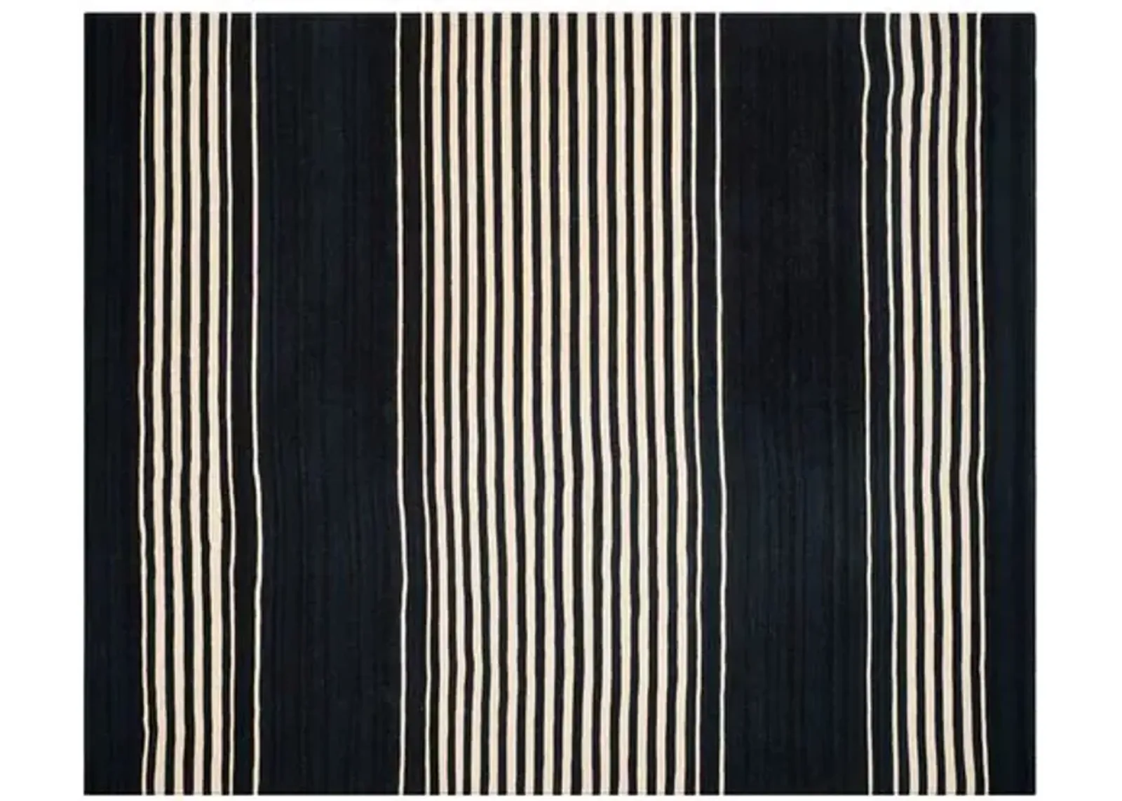 Bluff Point Stripe Rug - Ralph Lauren Home - Black - Black