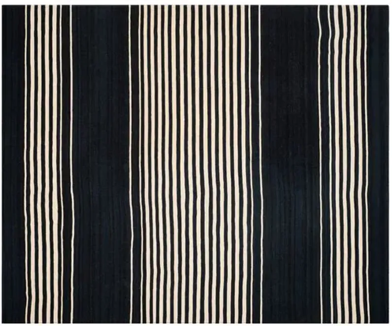 Bluff Point Stripe Rug - Ralph Lauren Home - Black - Black