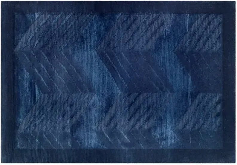 Monroe Chevron Rug - Ralph Lauren Home - Blue - Blue