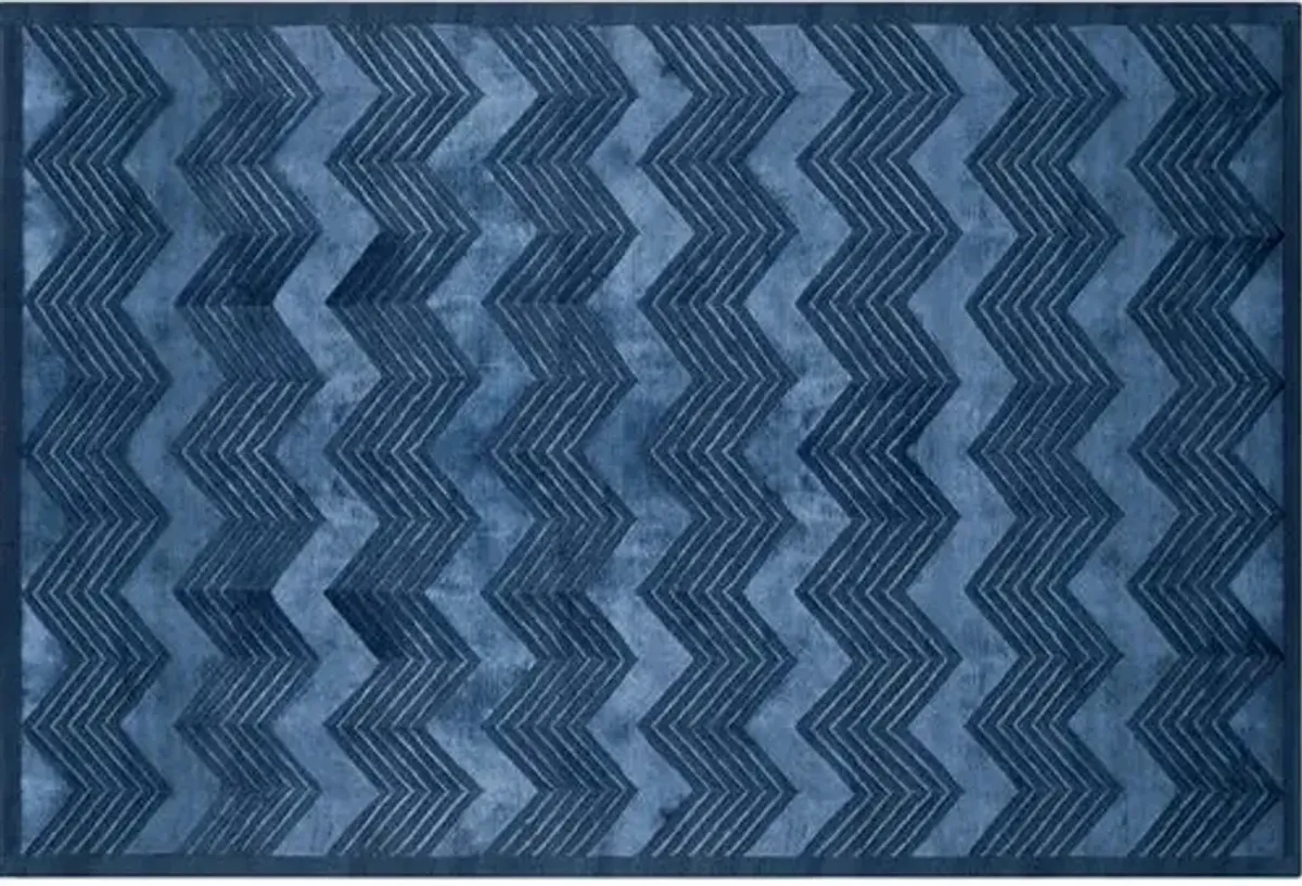 Monroe Chevron Rug - Ralph Lauren Home - Blue - Blue