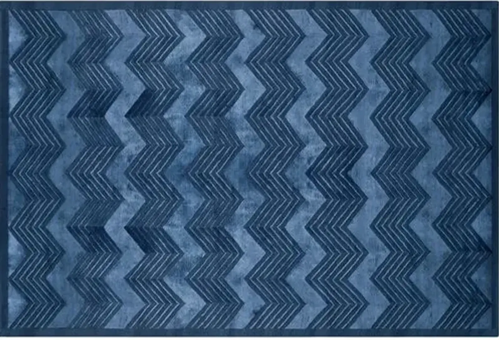 Monroe Chevron Rug - Ralph Lauren Home - Blue - Blue