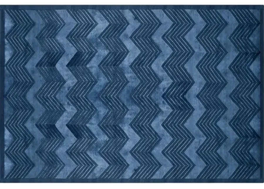 Monroe Chevron Rug - Ralph Lauren Home - Blue - Blue