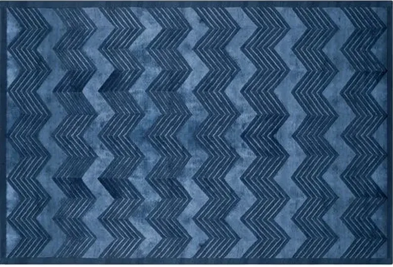 Monroe Chevron Rug - Ralph Lauren Home - Blue - Blue