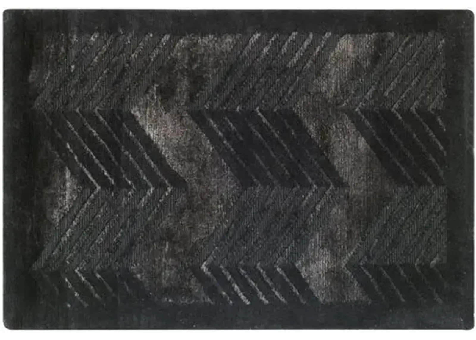 Monroe Chevron Rug - Ralph Lauren Home - Black - Black