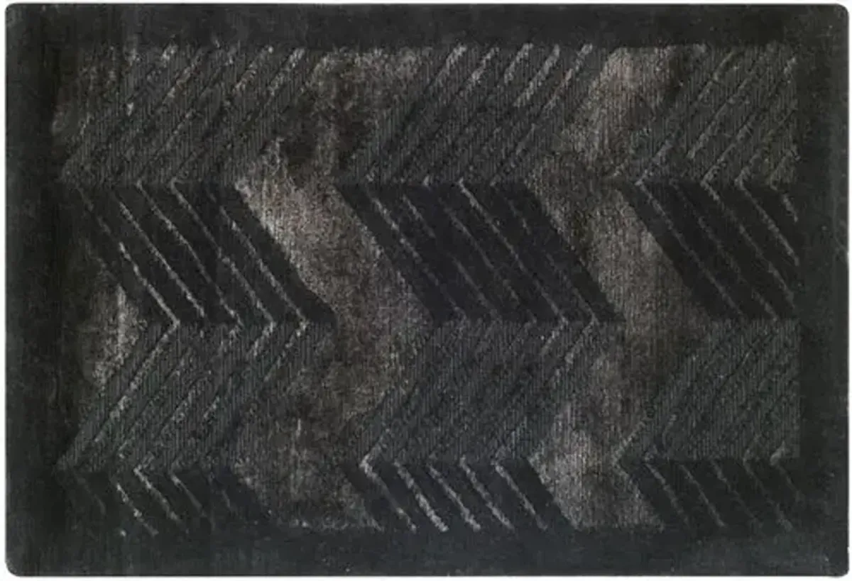 Monroe Chevron Rug - Ralph Lauren Home - Black - Black