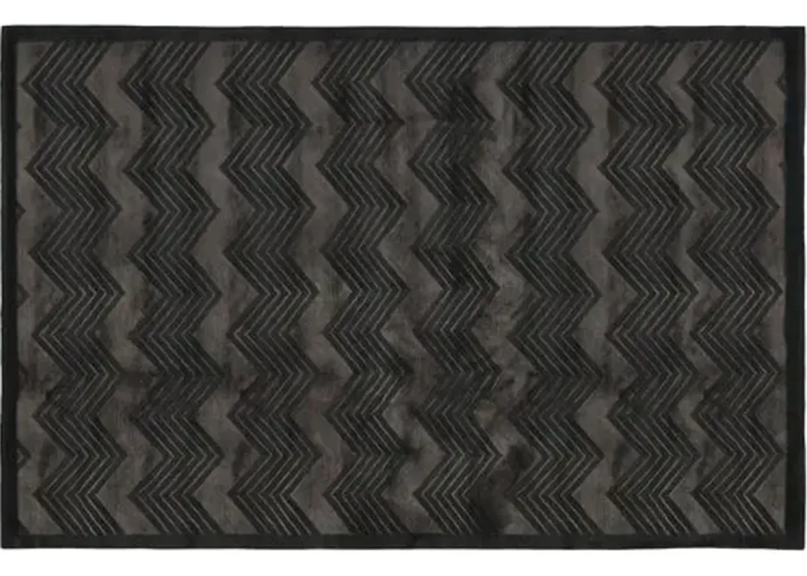 Monroe Chevron Rug - Ralph Lauren Home - Black - Black