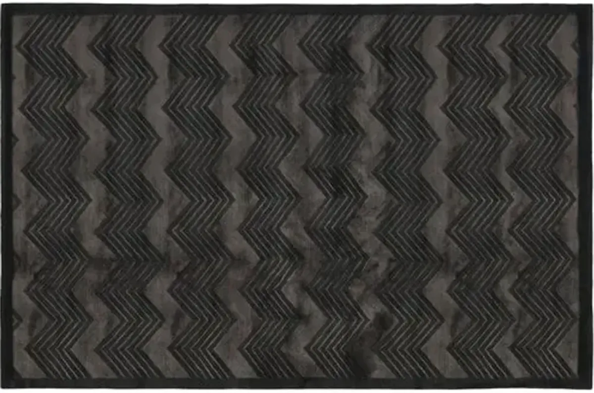 Monroe Chevron Rug - Ralph Lauren Home - Black - Black