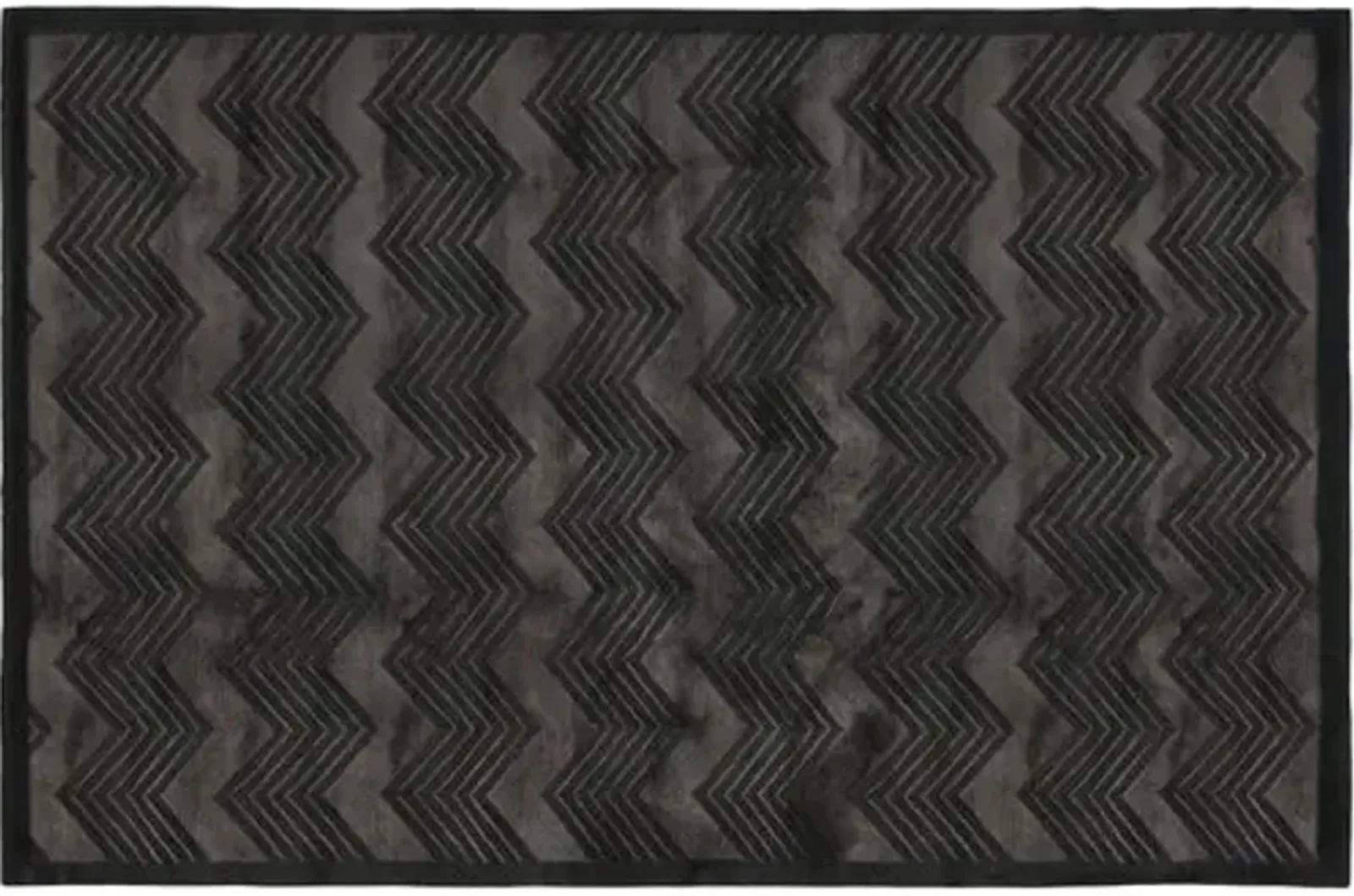 Monroe Chevron Rug - Ralph Lauren Home - Black - Black