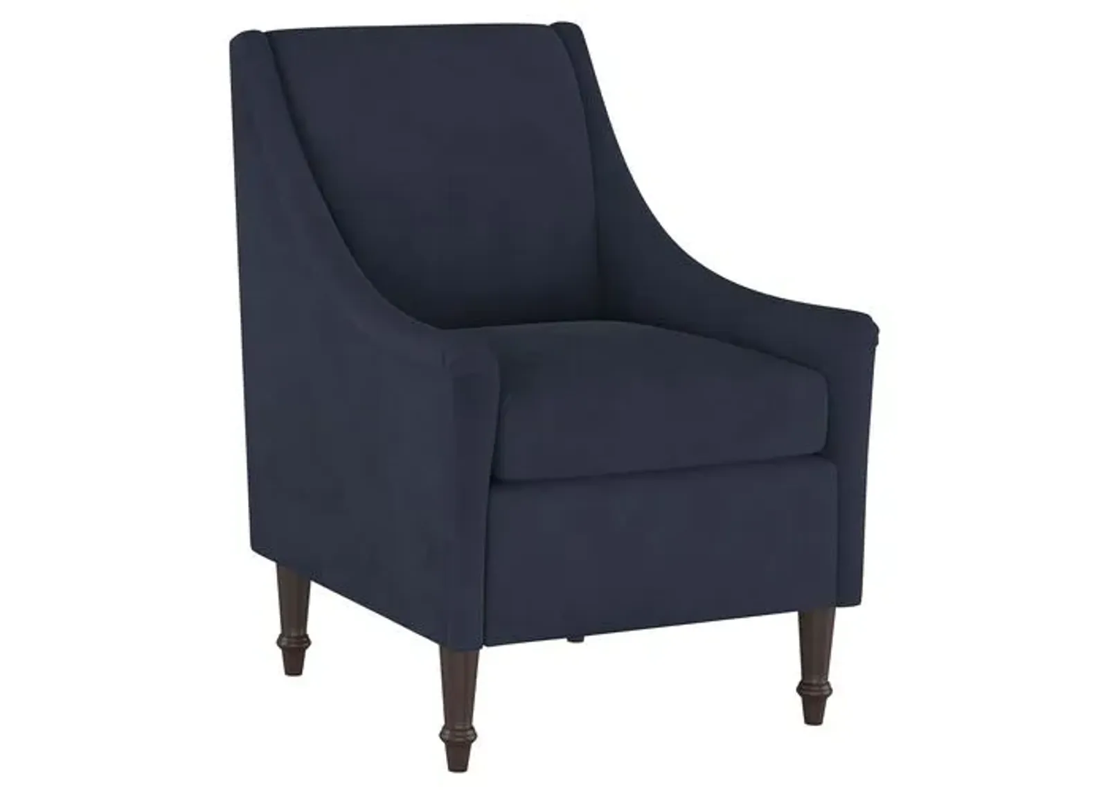 Holmes Velvet Accent Chair - Blue, Comfortable, Durable, Velvet Upholstery