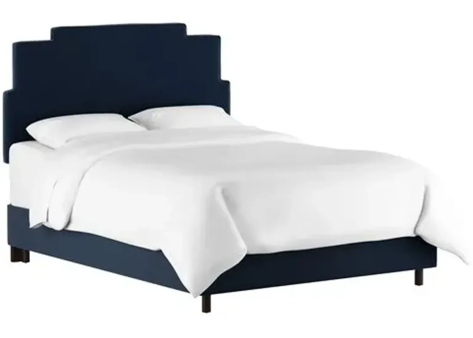 Paxton Velvet Bed - Blue